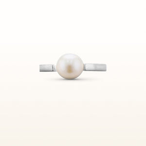 Freshwater Cultured Pearl Open Top Ring in Rose Gold Plated 925 Sterling Silver