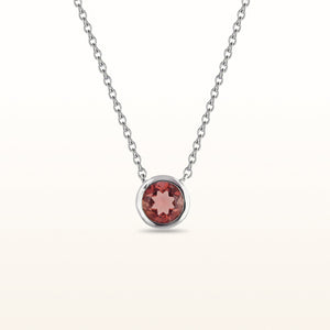 Bezel Set Gemstone Pendant in 925 Sterling Silver