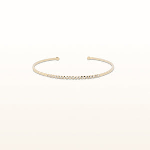 19-Stone Petite Diamond Cuff Bracelet in 14kt White, Yellow, or Rose Gold