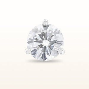 Single Martini Style Diamond Stud Earring, G-H-I/SI1-SI2 over 0.50 ctw