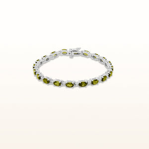 Oval Gemstone Bracelet in 925 Sterling Sillver