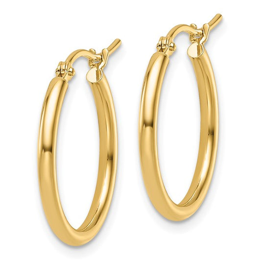 Polished Hoop Earrings in 14K Yellow Gold