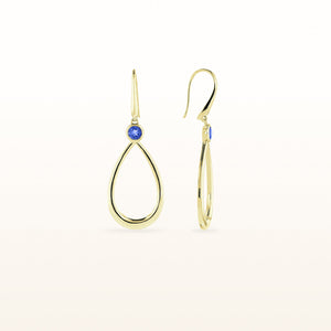 14kt Yellow Gold Teardrop Earrings with Round Diamonds or Gemstones