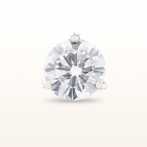 Single Martini Style Diamond Stud Earring, G-H-I/SI1-SI2 over 0.50 ctw