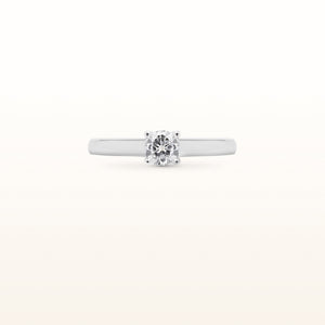 0.32 ct Round Diamond Solitaire Engagement Ring in 14kt White Gold