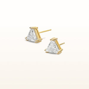 Trillion Diamond Stud Earrings