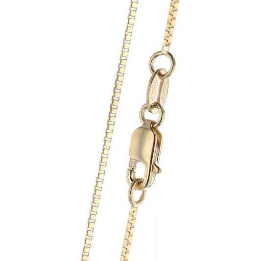 Lobster Clasp Box Chain in 14K Gold