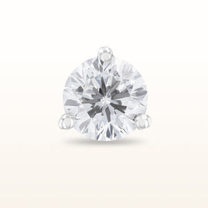 Single Martini Style Diamond Stud Earring, G-H-I/SI1-SI2 between 0.25 ctw and 0.50 ctw