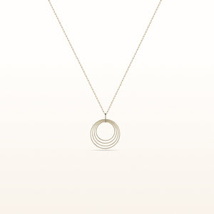 Rose Gold Plated 925 Sterling Silver Graduated Circle Pendant