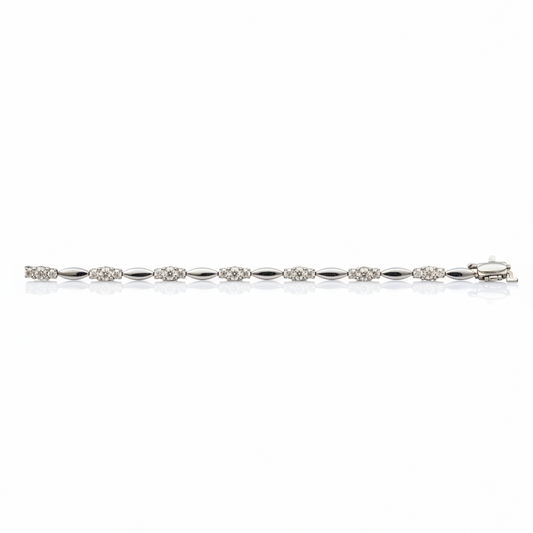 Diamond 3 Stone Bracelet