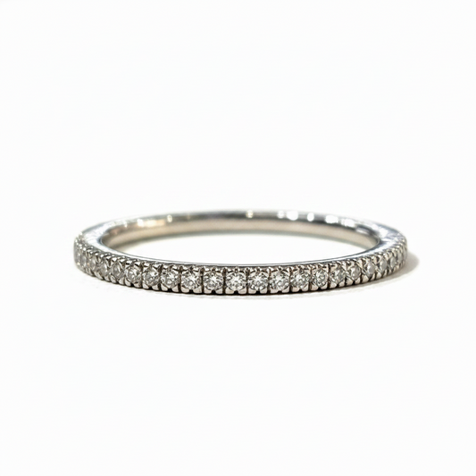 Round Prong-Set Diamond Band in 14kt White Gold