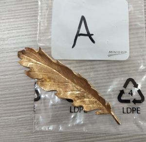 14K Yellow Gold Gold Brooch Leaf