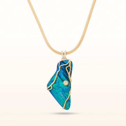 Bid for Hope: 75th Anniversary Commemorative Opal Israel Pendant to Support Victims of Recent Terror Attacks in Israel