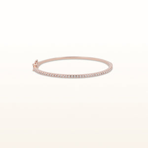 Classic Hinged Bangle Bracelet n 14kt Rose Gold