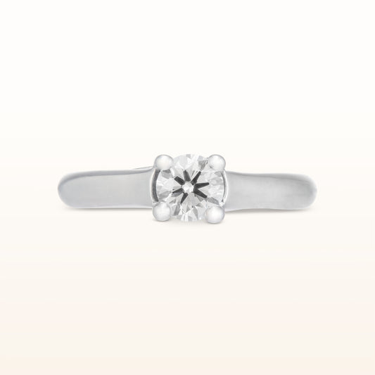 Round Brilliant Cut 1.05 CT Diamond Solitaire Ring in 14kt White Gold