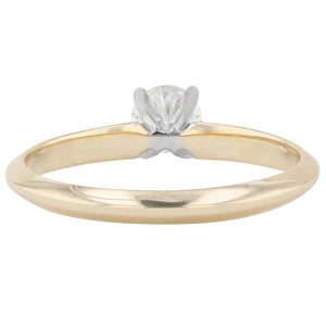 0.33 ct Round Diamond Solitaire Ring in 14kt Yellow Gold