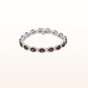 Oval Gemstone Bracelet in 925 Sterling Sillver