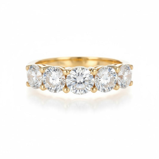 Graduated 5-Stone Diamond Anniversary Ring in 14kt Rose Gold