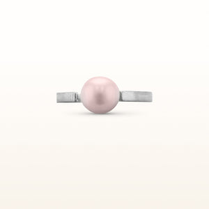 Freshwater Cultured Pearl or Gemstone Bead Open Top Ring in 925 Sterling Silver
