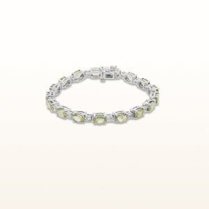 Oval Gemstone Bracelet in 925 Sterling Sillver