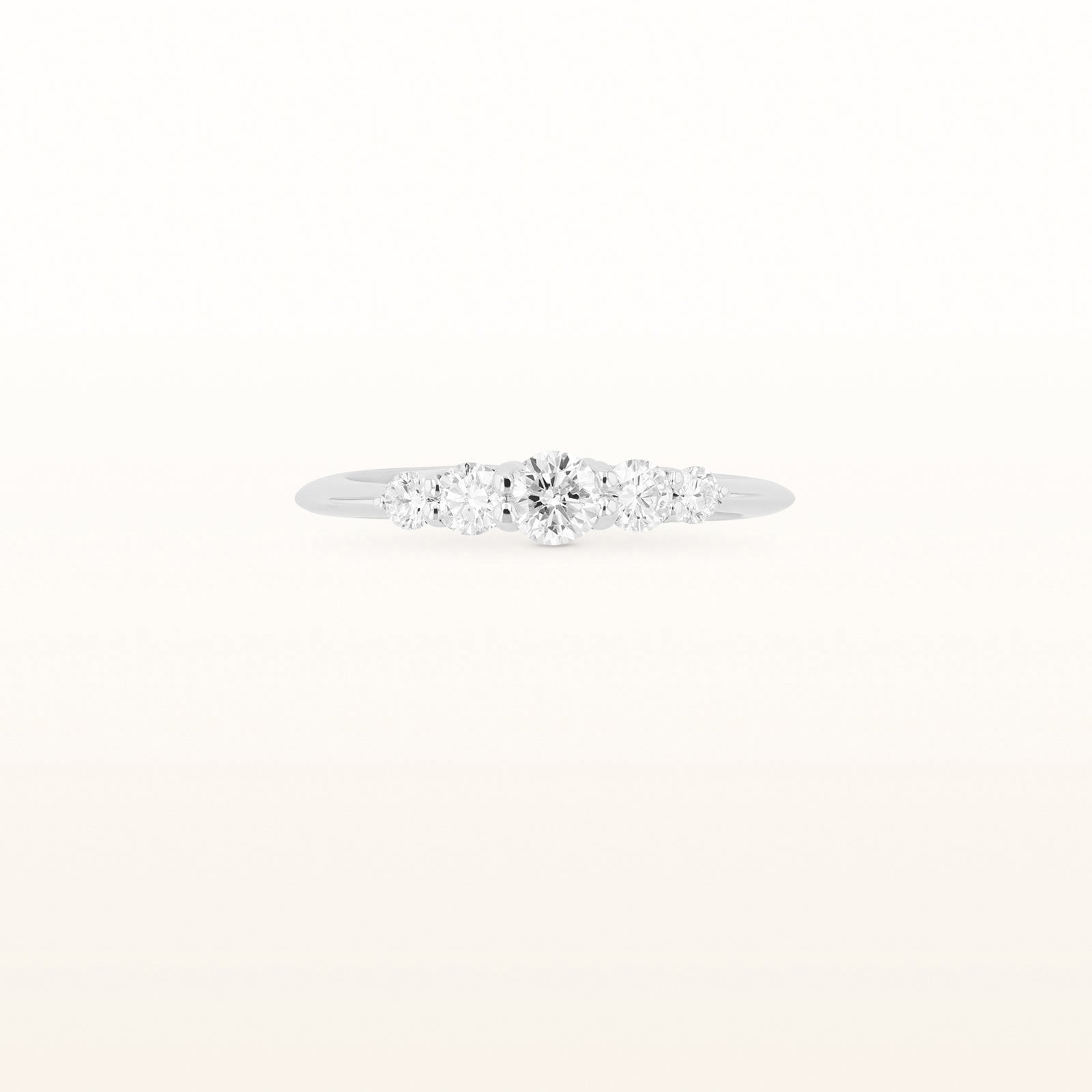 Graduated 5-Stone Diamond Anniversary Ring in 14kt White Gold