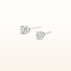 4-Prong Style Diamond Stud Earrings, G-H-I/SI1-SI2 under 0.50 ctw