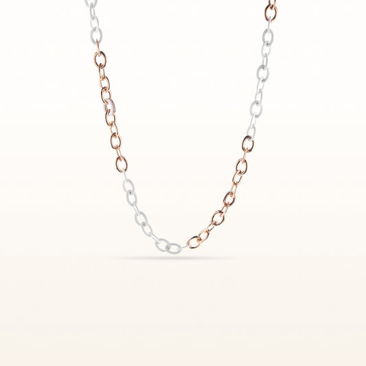 Rose Gold Plated 925 Sterling Silver and Rubber 36