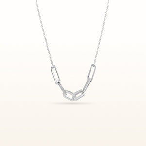 925 Sterling Silver Paperclip Necklace