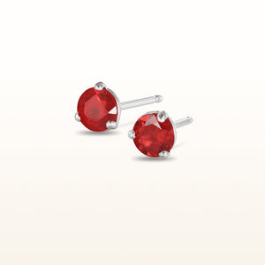 Martini Set Ruby Studs in 14kt White Gold