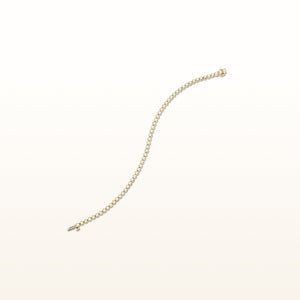 Solid Nugget Diamond Tennis Bracelet in 14k Yellow Gold