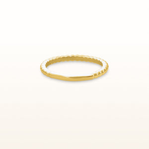 2.0 mm Stackable Beaded Band in 14kt Yellow Gold