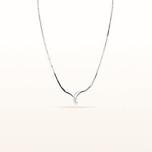 Diamond Bypass Collar Necklace in 14kt White Gold