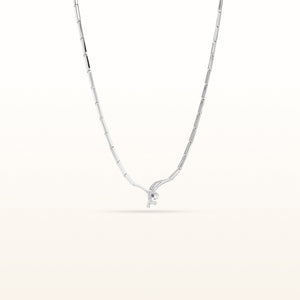 Diamond Bypass Collar Necklace in 14kt White Gold