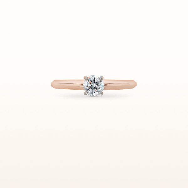 0.30 ct Round Diamond Solitaire Ring in 14kt Rose Gold