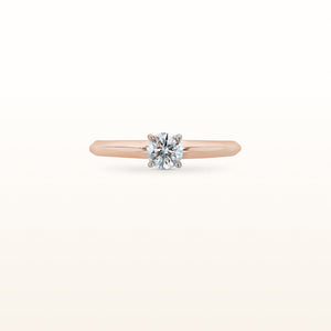0.30 ct Round Diamond Solitaire Ring in 14kt Rose Gold
