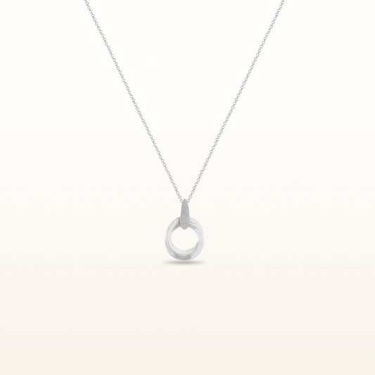 925 Sterling Silver Double Circle Pendant