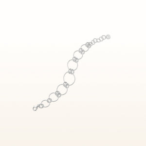 925 Sterling Silver Graduated Circle Bracelet
