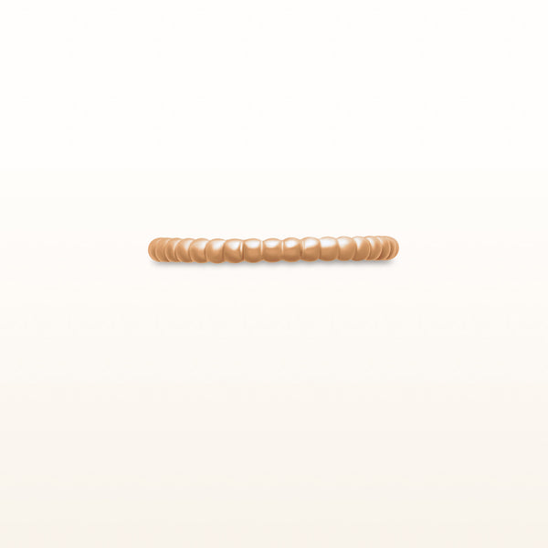 2.0 mm Stackable Beaded Band in 14kt Rose Gold