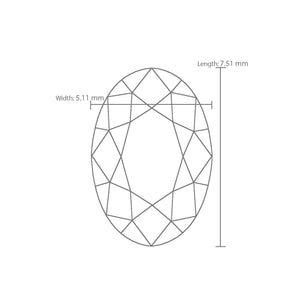 0.90 Carat H Color VS2 Clarity IGI Certified Natural Oval Cut Diamond