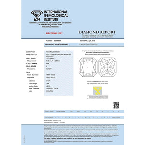 1.21 Carat I Color SI1 Clarity IGI Certified Natural Radiant Cut Diamond