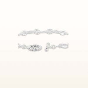925 Sterling Silver Oval Cable Link Bracelet