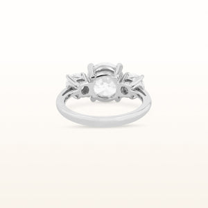 Three-Stone Ring with 4.00 ctw Round Diamonds in Platinum