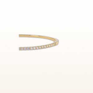 Classic Diamond Hinged Bangle Bracelet in Yellow Gold