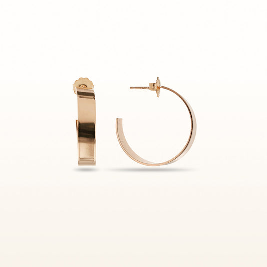 Rose Gold Plated 925 Sterling Silver Hoop Earrings