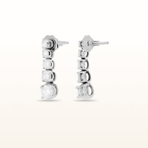 Vertical 5-Stone Diamond Journey Earrings