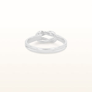 Petite Infinity Knot Ring in 925 Sterling Silver