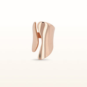 Rose Gold Plated 925 Sterling Silver Open Wave Ring