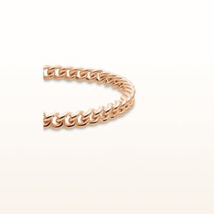 Curb Link Bangle Bracelet in Rose Gold Plated 925 Sterling Silver