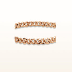 Curb Link Bangle Bracelet in Rose Gold Plated 925 Sterling Silver