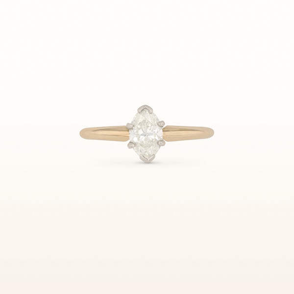0.69 ct. Marquise Diamond Solitaire Ring in 14kt Yellow Gold